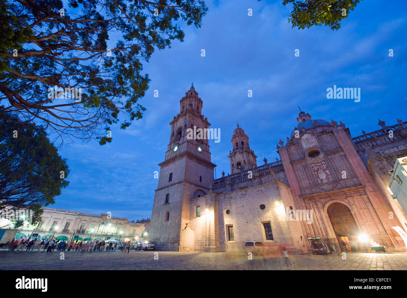 Kathedrale, Morelia, UNESCO-Weltkulturerbe, Bundesstaat Michoacan, Mexiko Stockfoto