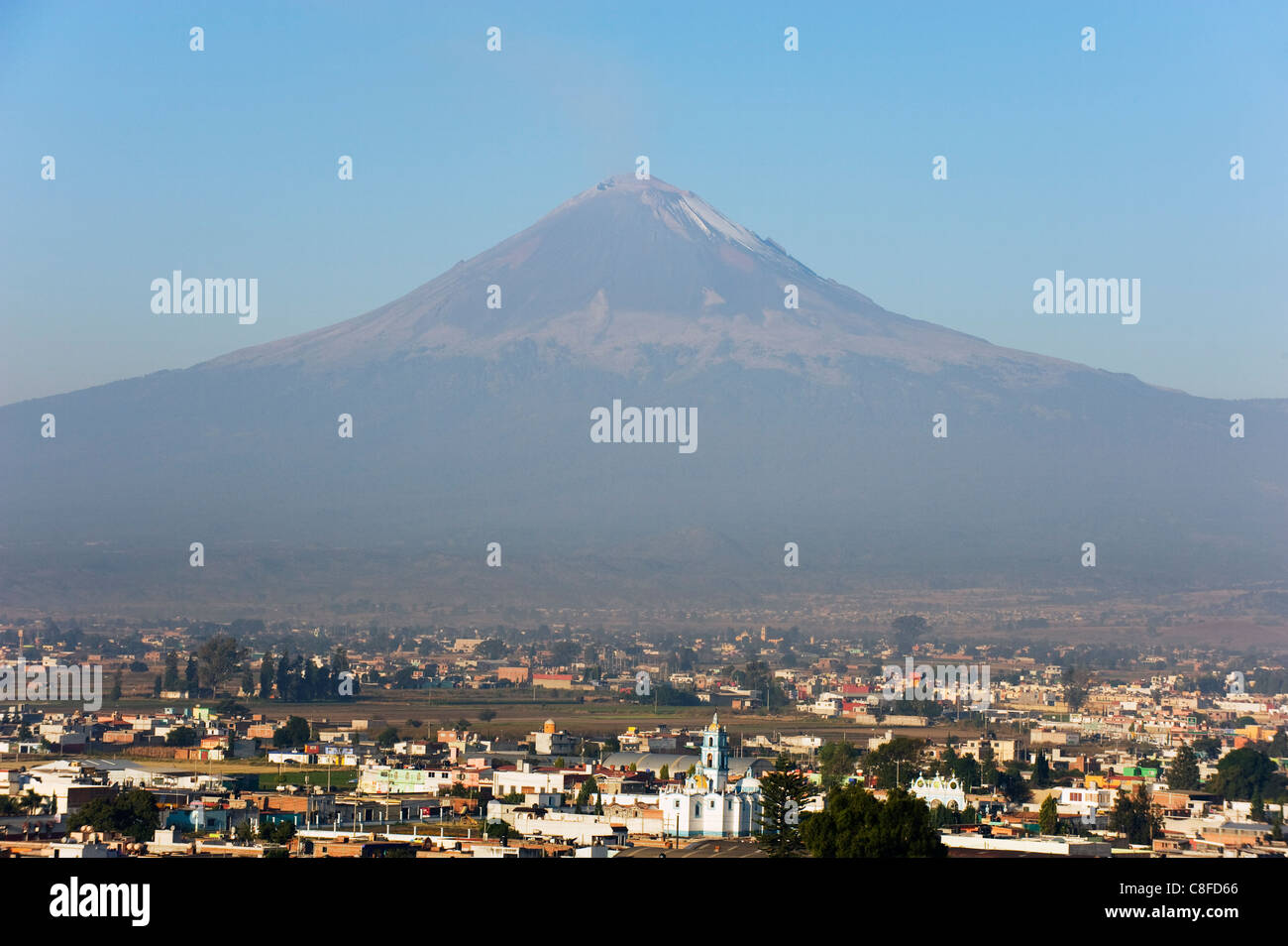 Volcan de Popocatepetl, 5452 m, Cholula, Puebla Staat Mexiko Nordamerika Stockfoto