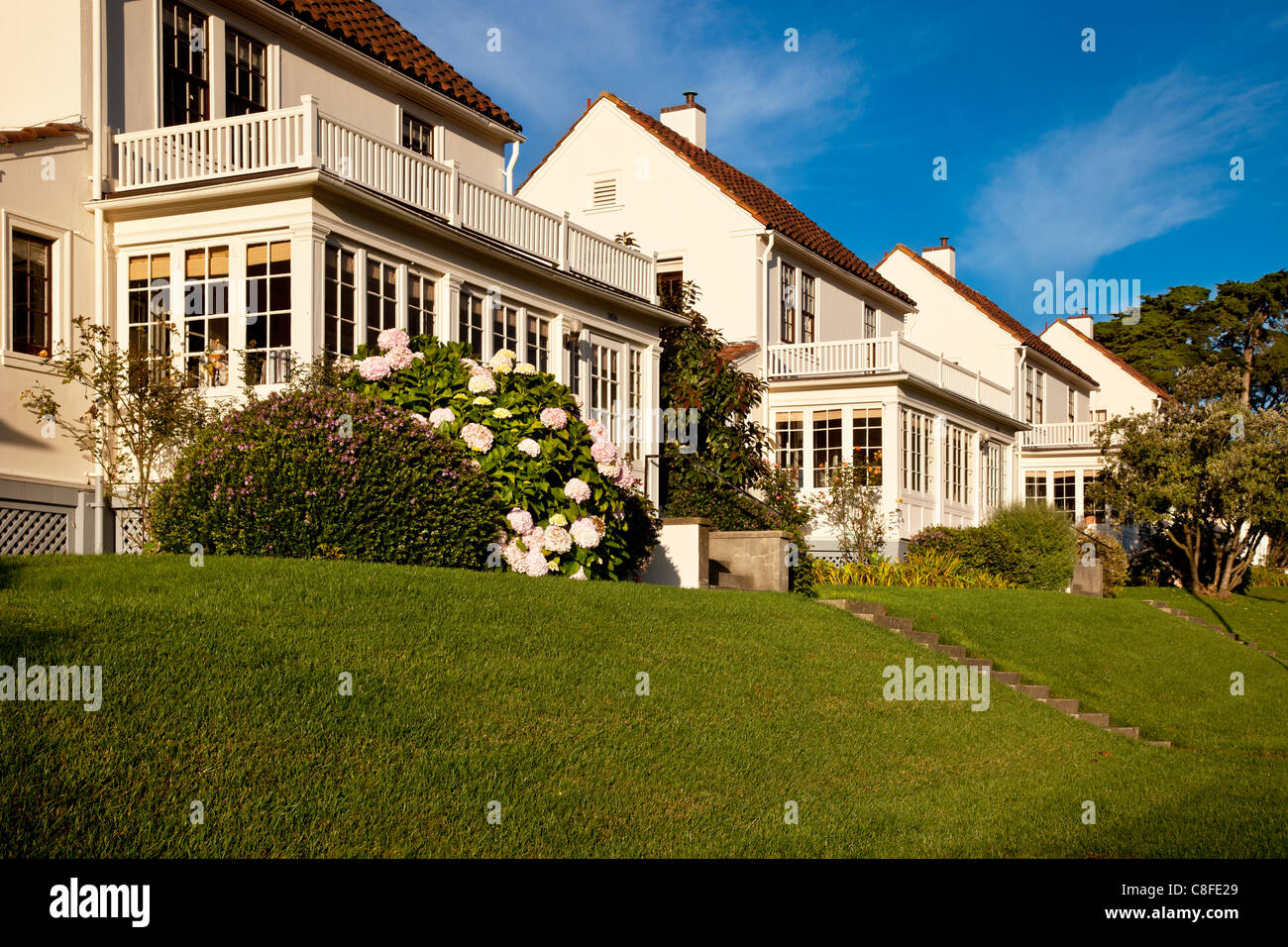 Presidio Punkt Häuser, San Francisco Kalifornien, USA Stockfoto