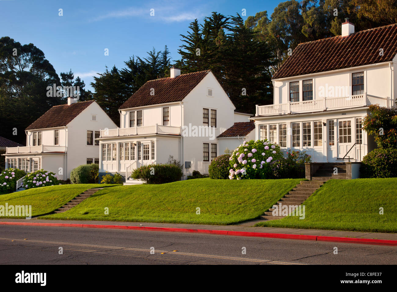 Presidio Punkt Häuser, San Francisco Kalifornien, USA Stockfoto