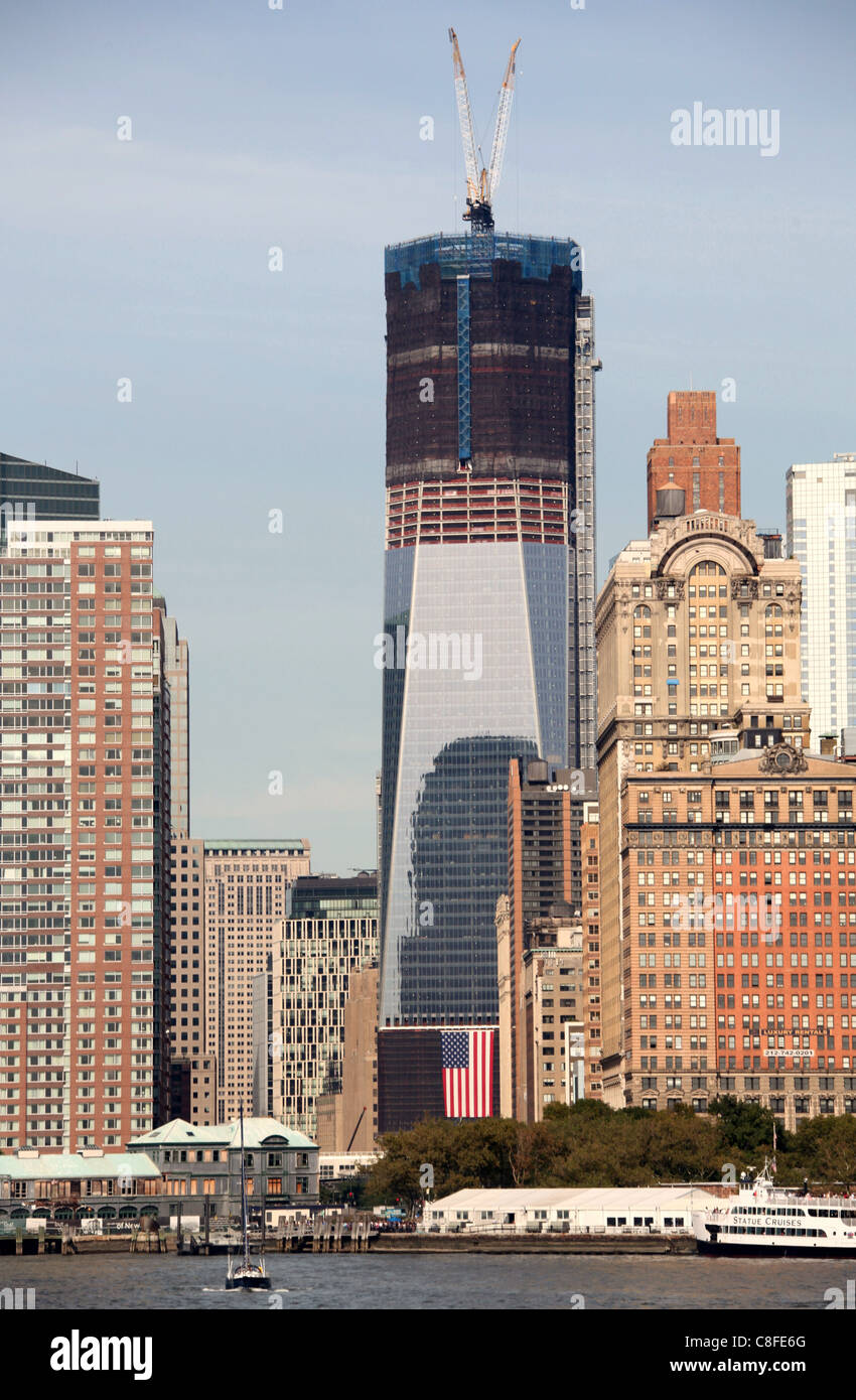 Das One World Trade Center im Bau Stockfoto