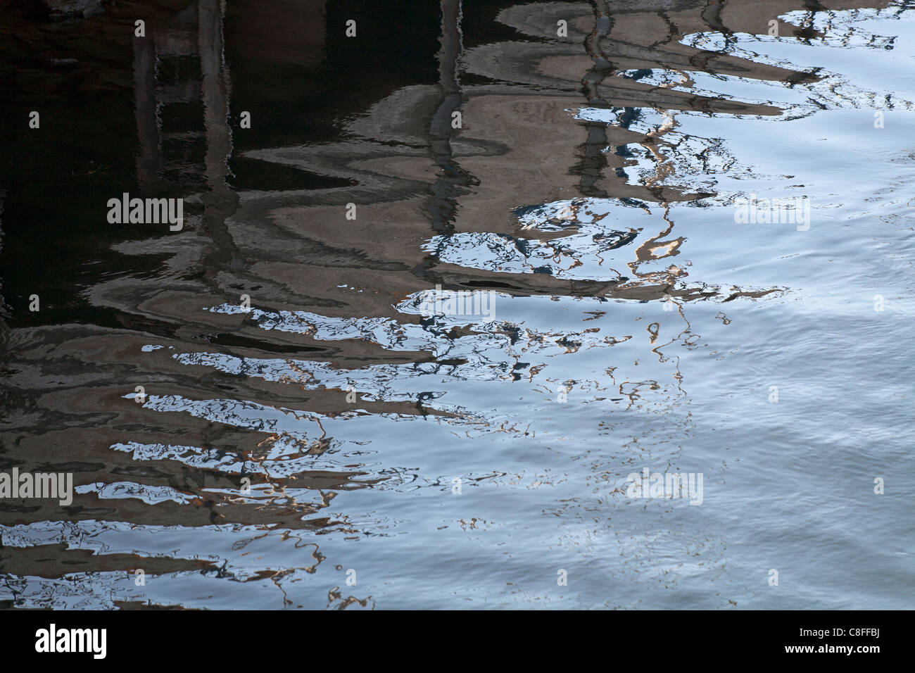 Abstrakte Wasser Reflexion detail Stockfoto