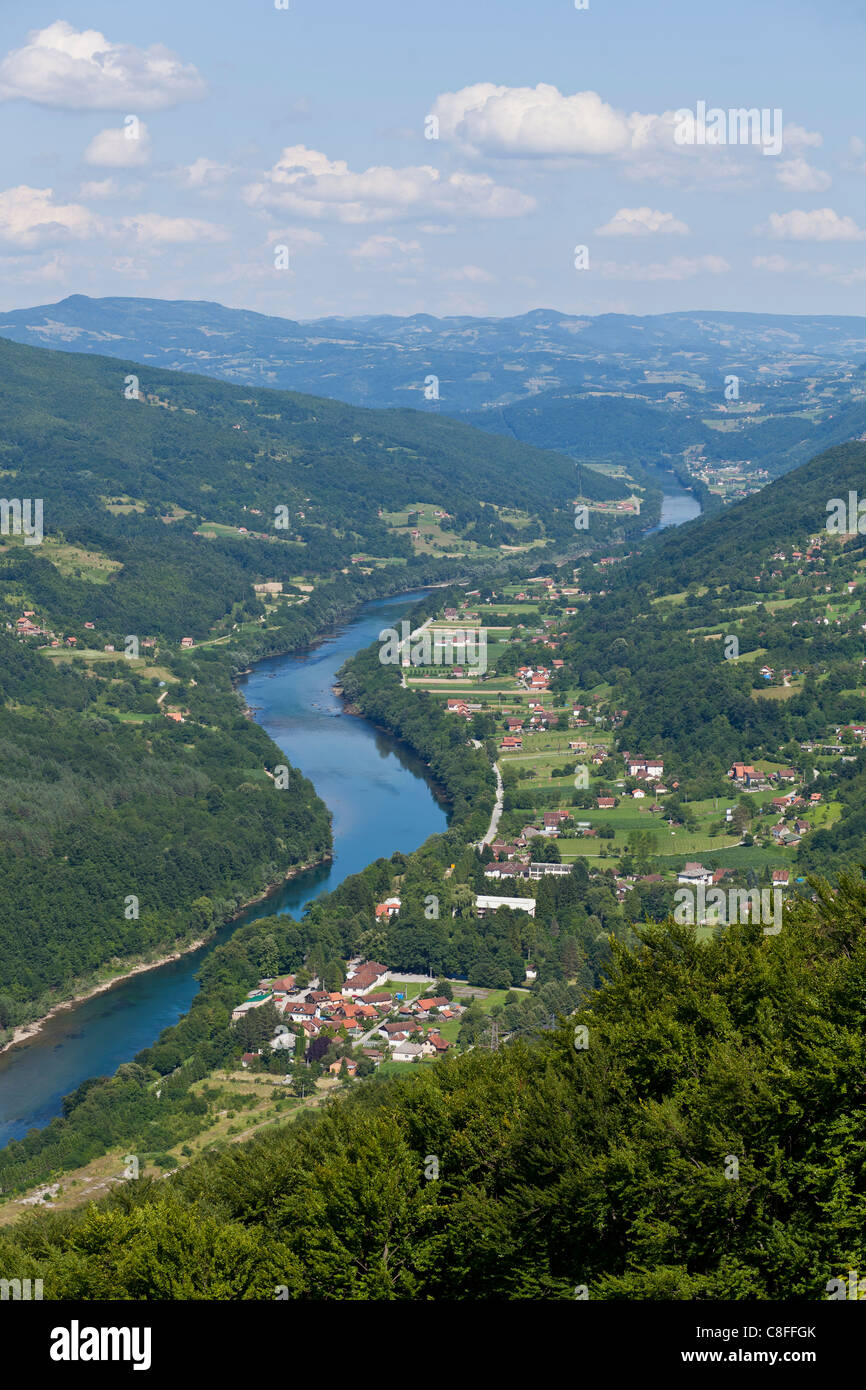 Fluss Drina, Serbien Stockfoto