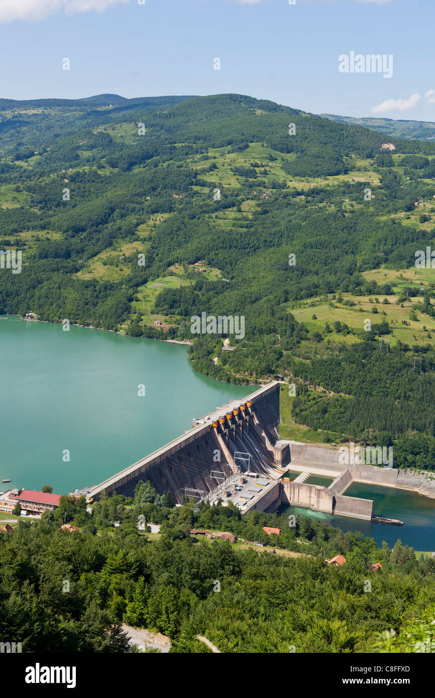 Wasserkraftwerk Perucac Drina Dam Serbien Stockfoto