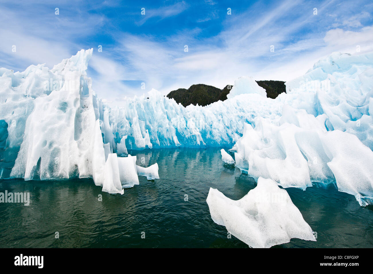 Eisberg im LeConte Bay, südöstlichen Alaska, Alaska, Vereinigte Staaten von Amerika Stockfoto