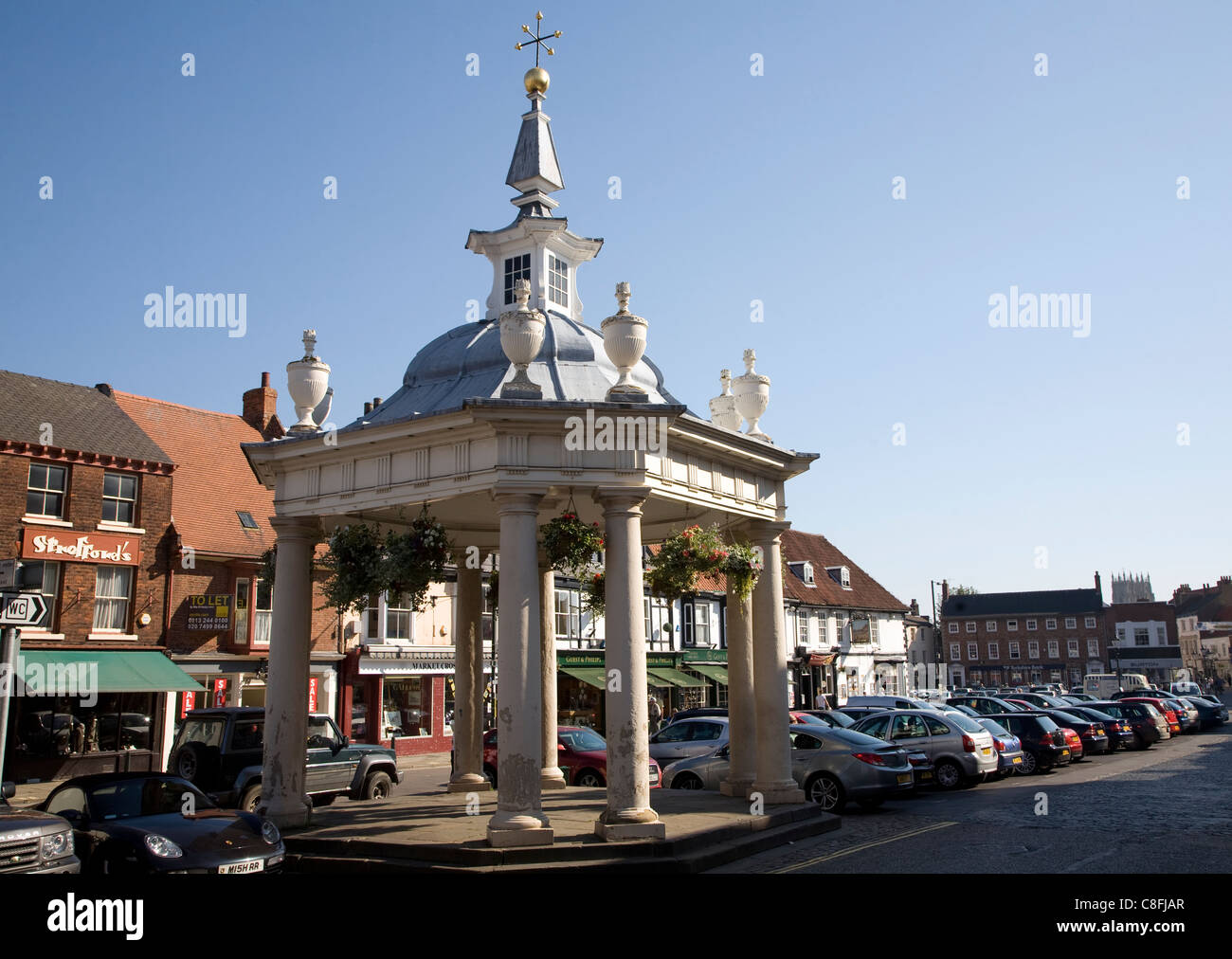 Kreuz-Markt auf dem Marktplatz, Beverley, Yorkshire, England Stockfoto