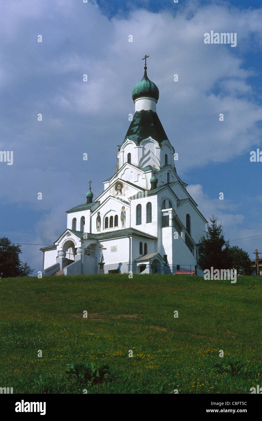 Orthodoxe Kirche des Heiligen Geistes in Medzilaborce, Slowakei. Stockfoto