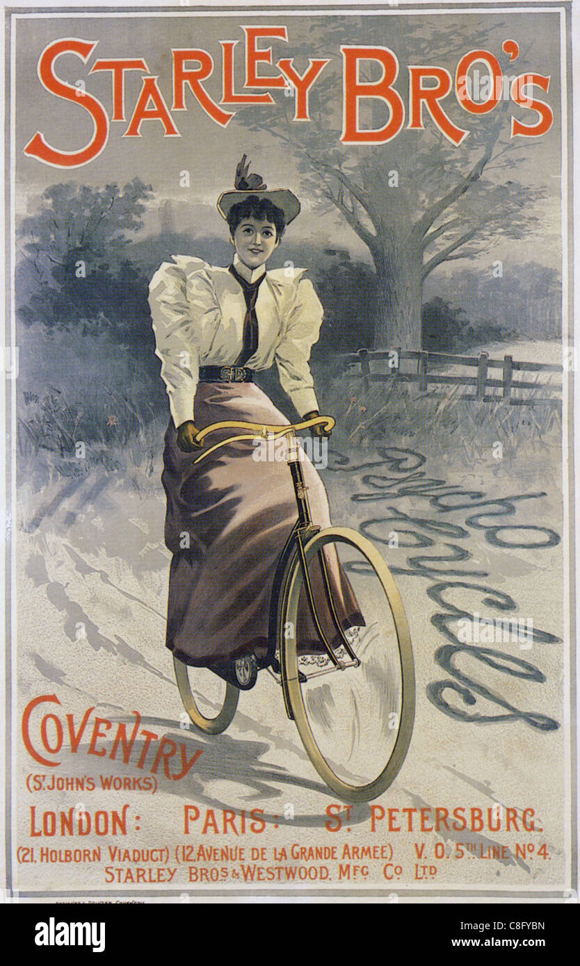 STARLEY Brüder 'PSYCHO' Fahrrad Anzeige ca. 1893 Stockfoto