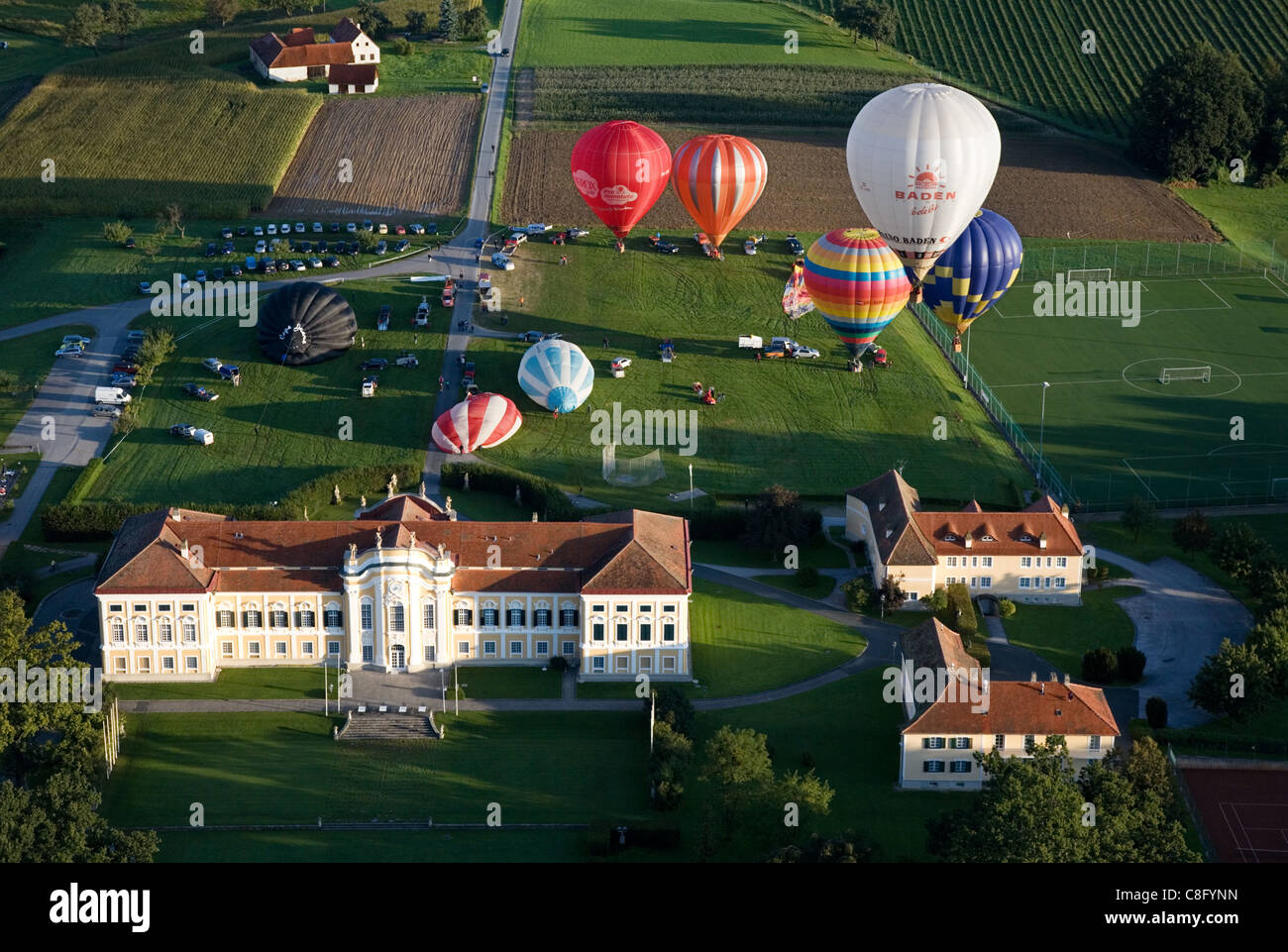 Heißluft-Ballon-Festival - Primagaz Ballonweek Stubenberg am See, Österreich Stockfoto