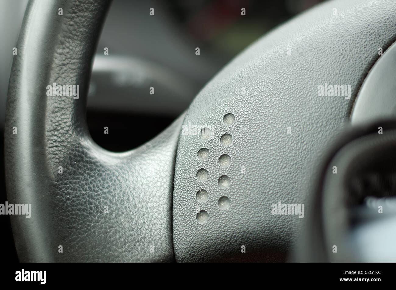Ganz in der Nähe von Lenkrad Stockfoto