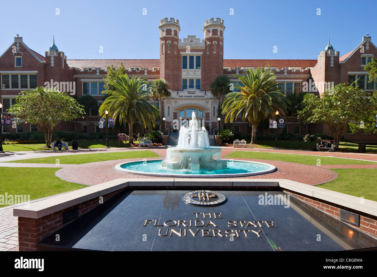 Westcott Gebäude und Rubin Diamant Auditorium, Florida State University in Tallahassee, Florida, USA Stockfoto