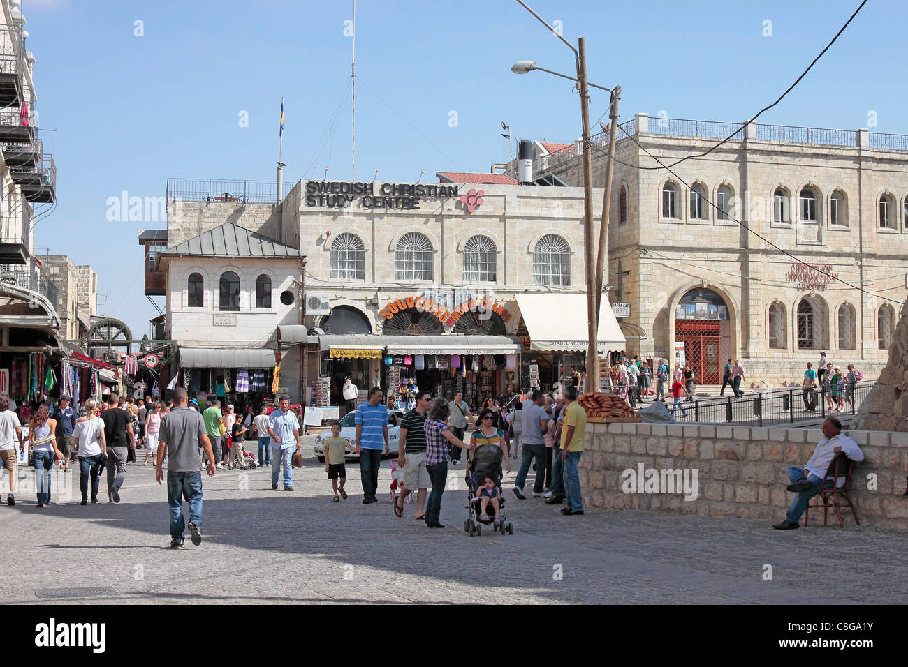 Die schwedischen christlichen Studienzentrum und Christian Information Centre in Jaffa-Tor, Jerusalem Stockfoto