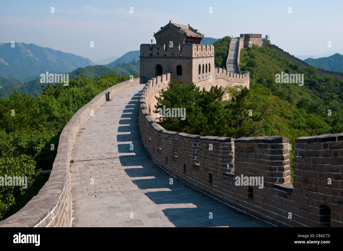 Die chinesische Mauer bei Badaling, UNESCO World Heritage Site, China Stockfoto