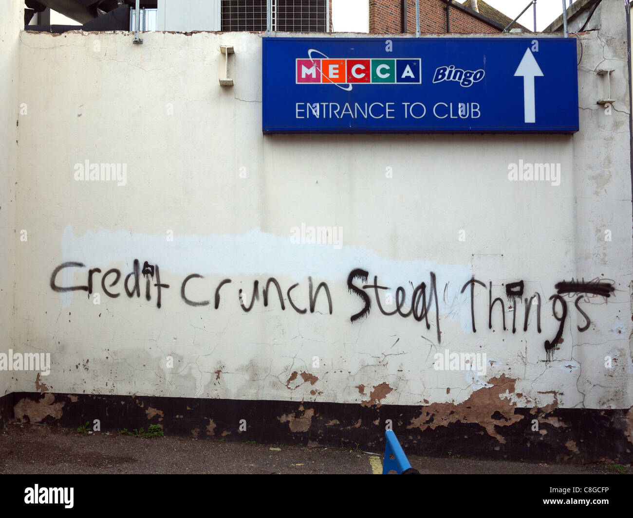 Credit Crunch stehlen Dinge Stockfoto