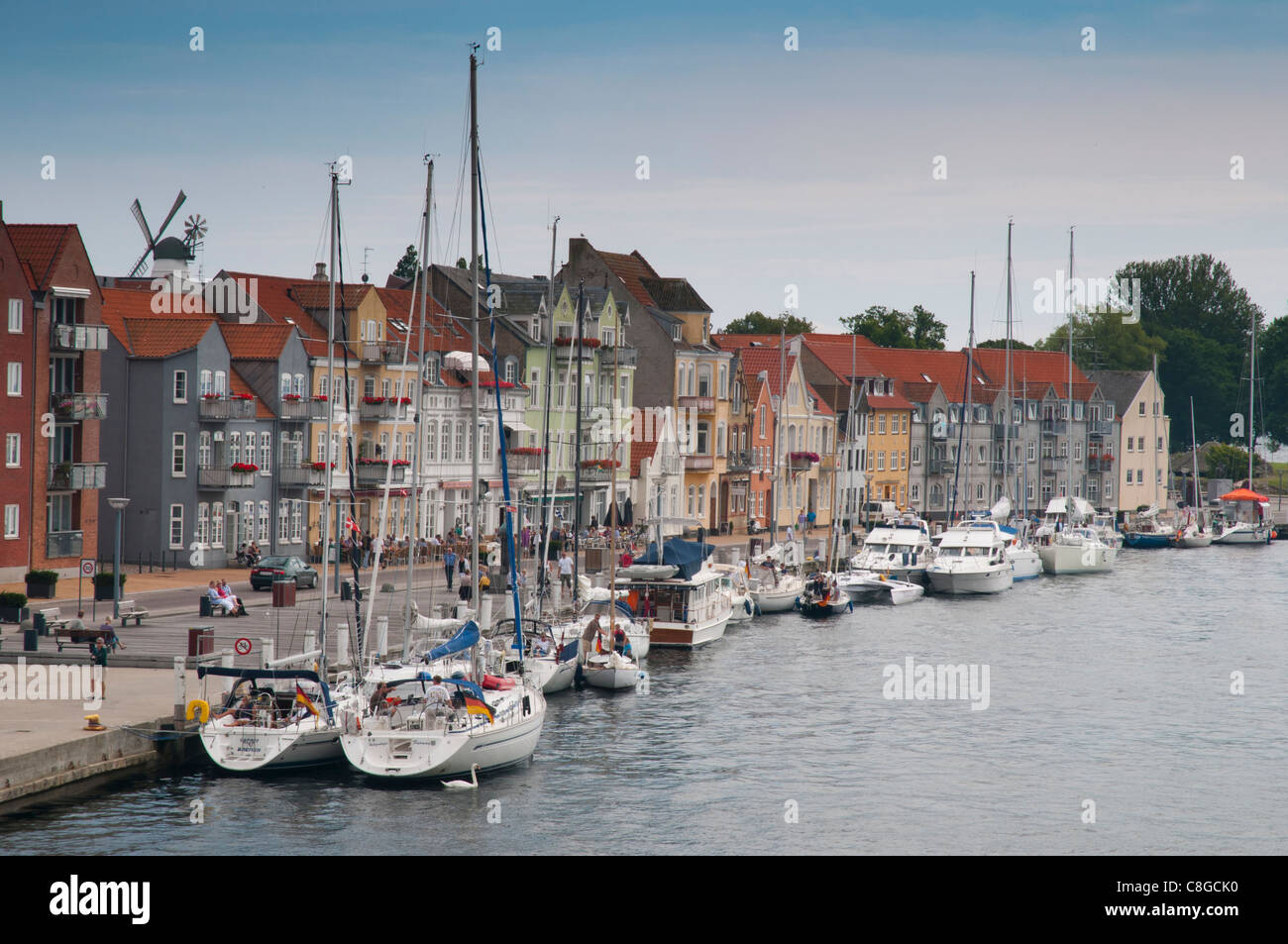 Stadtbild Ansicht Sonderborg, Flensburger Förde, Süd Dänemark, Europa Stockfoto