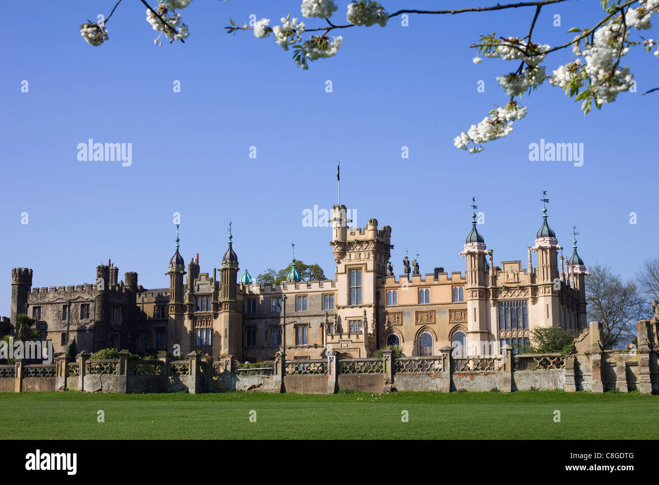 UK Vereinigtes Königreich Europa Großbritannien Großbritannien England Hertfordshire Knebworth House, Blüte, Frühling Blüten, stattliche H Stockfoto