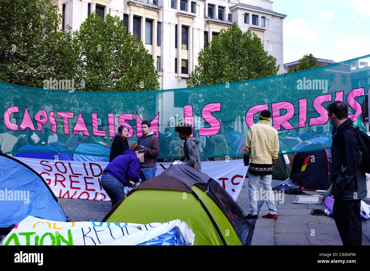 Ein politischer Protest in London Stockfoto