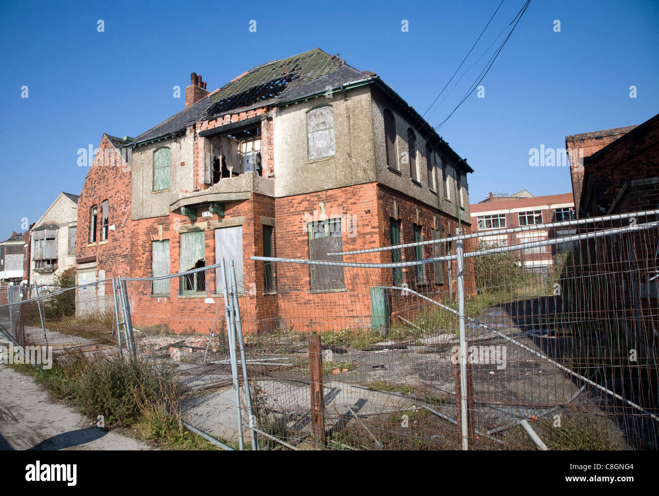 Verfallene ehemalige dock Bürogebäude, Albert Dock, Hull, Yorkshire, England Stockfoto