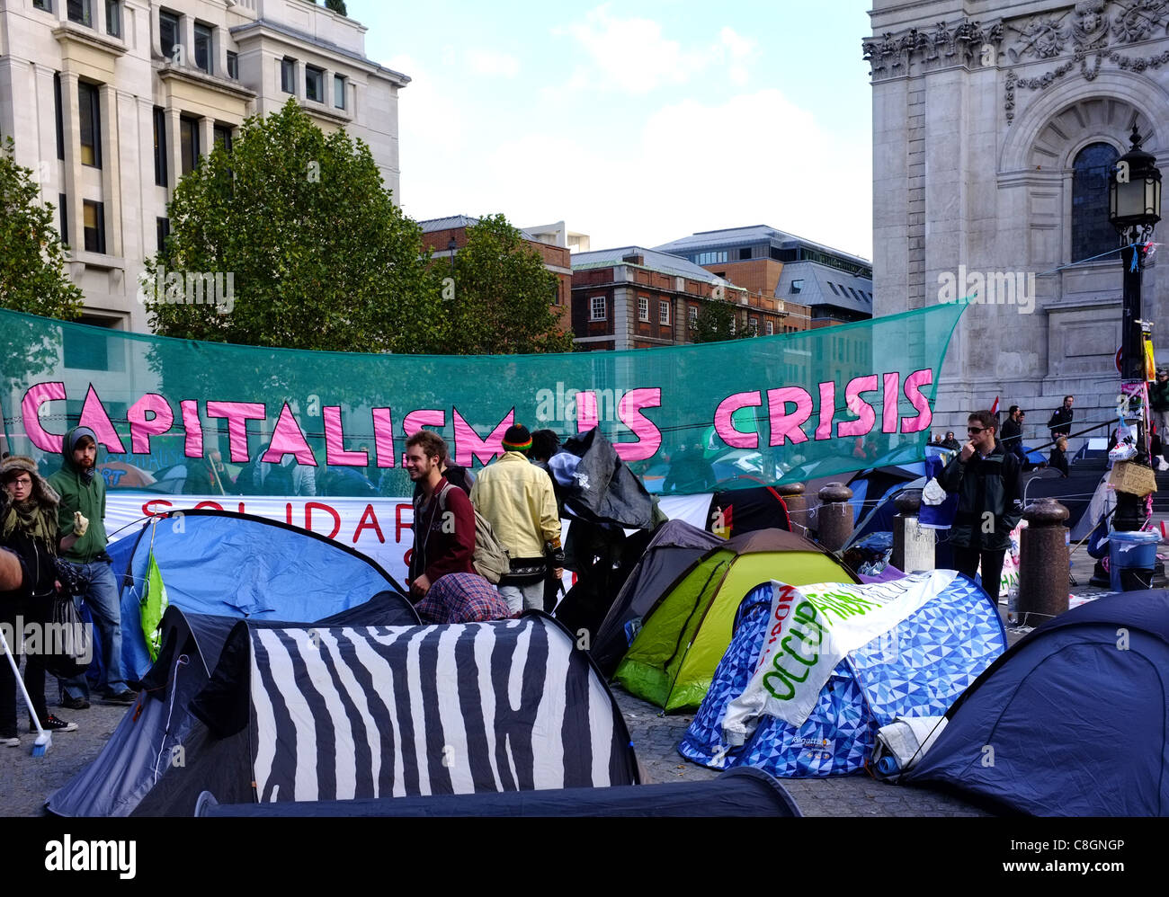 Ein politischer Protest in London Stockfoto
