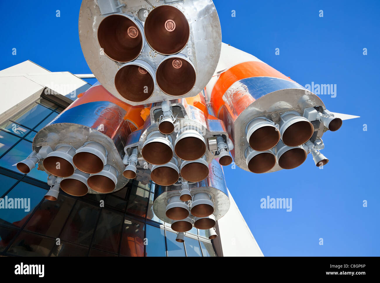 Details des Raum-Raketentriebwerk Stockfoto
