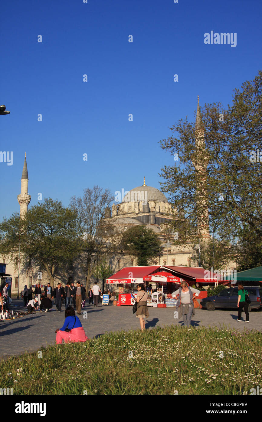 Istanbul, Türkei, Moschee, Sultan Süleyman, Minarett, Ort, Raum, Stockfoto