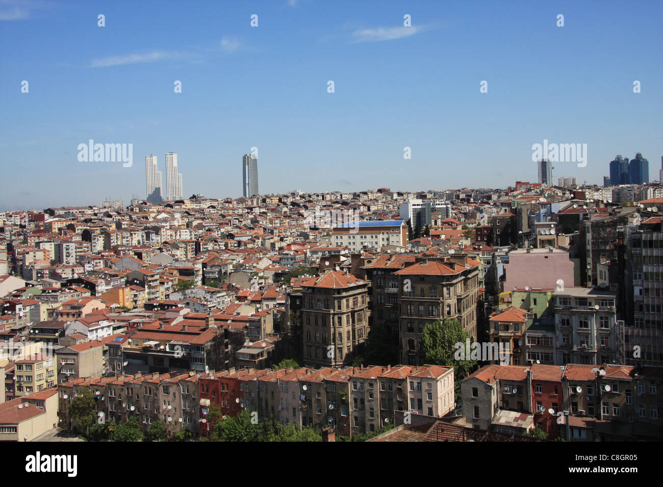 Istanbul, Türkei, Übersicht, Stadt, Stadt, Dächer, Beyoglu, Stadt Stockfoto