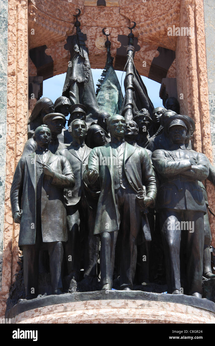 Taksim, Istanbul, Türkei, Denkmal, Atatürk, Statue Stockfoto