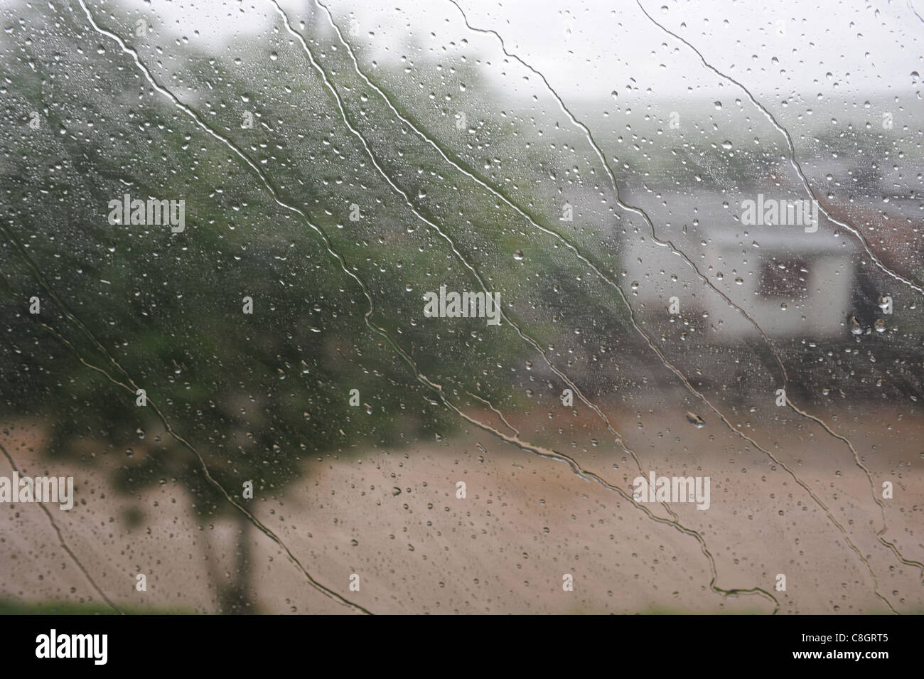Brasilien, Scheibe, Scheibe, Wasser, nass, Regen, Regentropfen Stockfoto