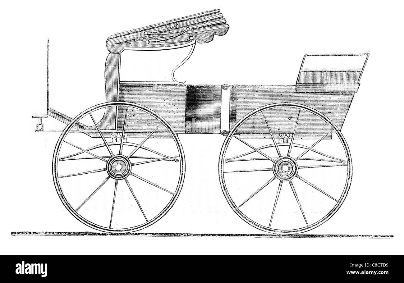 Phaeton mit gleicher Räder offenen Wagen Überflieger Wagen Wagen Postkutsche Warenkorb Omnibus Wagen Lampe Laterne klassischen verzierten Stockfoto