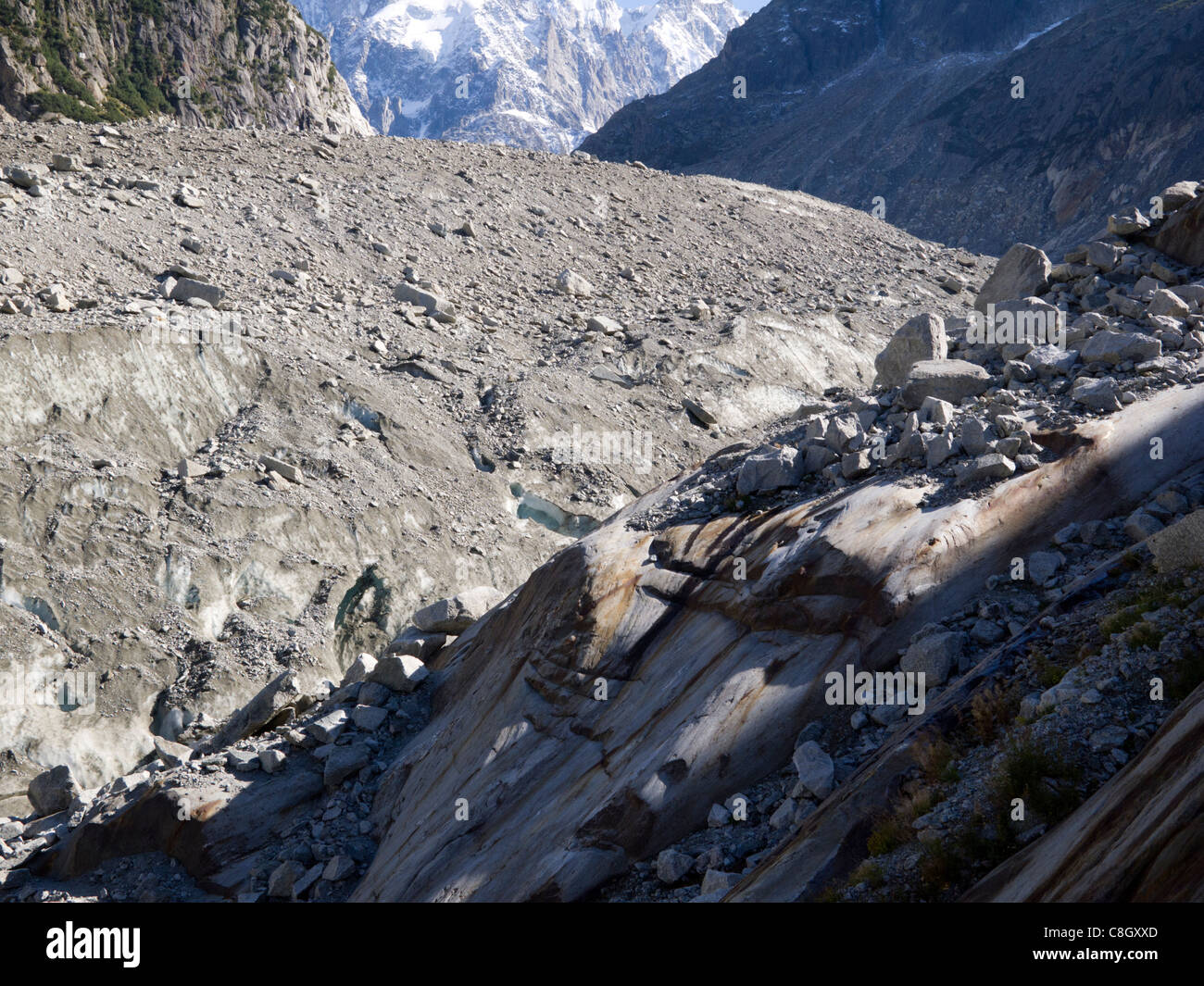 Mer du Glace Gletscher, Chamonix, Frankreich Stockfoto