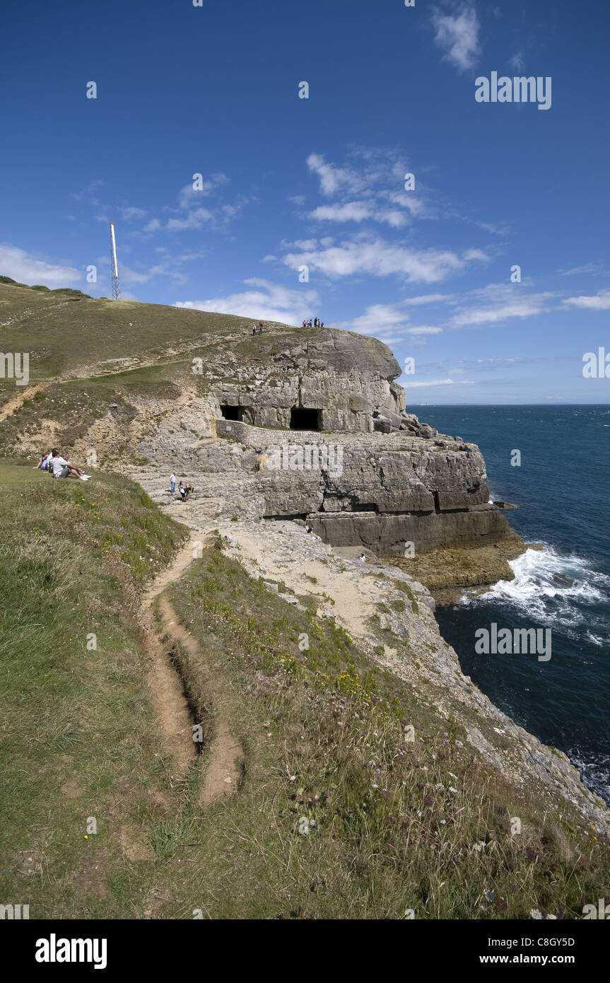 Tilly nach Lust und Laune Höhlensystem auf dem South West Coastal Weg auf der Isle of Purbeck nahe Wert Matravers, Dorset, England, UK Stockfoto