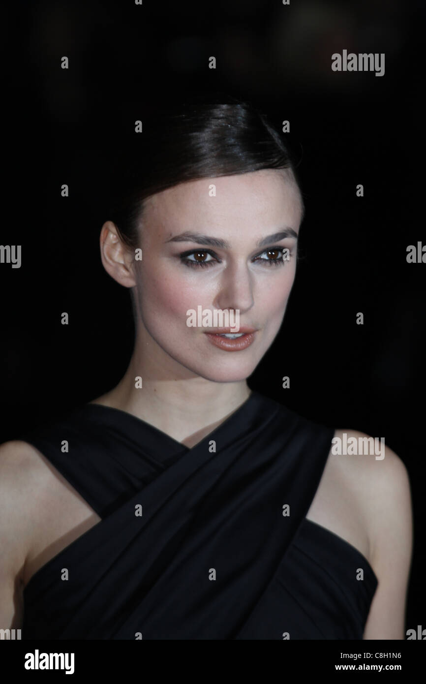 London, UK, 24/10/2011 Keira Knightley besucht die Premiere für eine gefährliche Methode auf der 55 BFI London Film Festival. Stockfoto