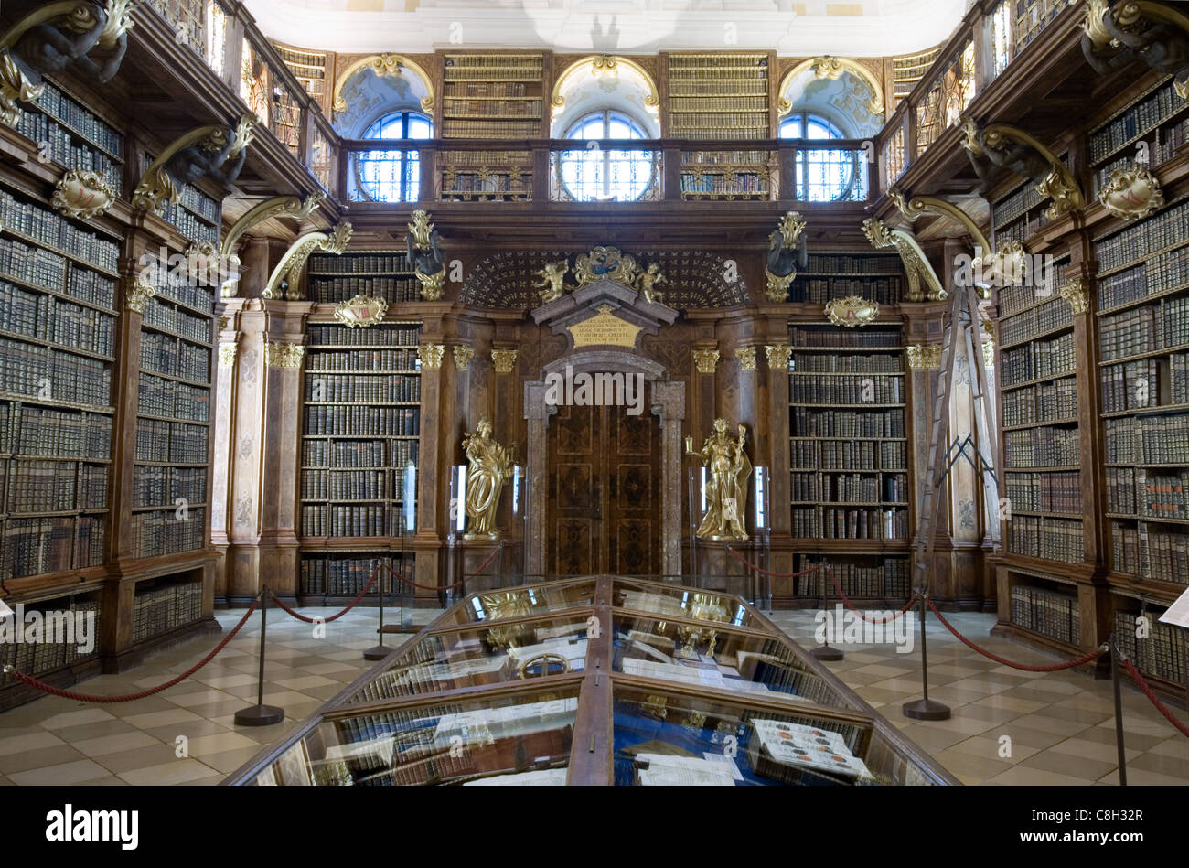 Stift Melk Bibliothek, Österreich Stockfoto