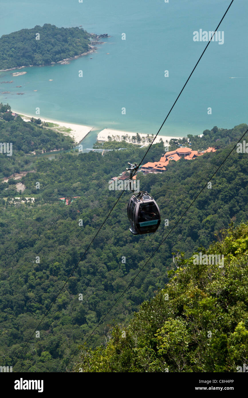 Langkawi Cable Car Abstieg vom Berg Stockfoto