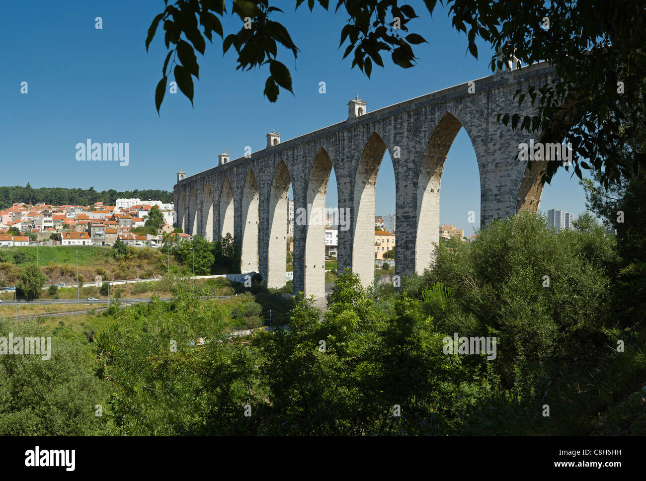 Portugal, Europa, Estremadura, Frühling, Aquädukt, Lissabon, Brücke Stockfoto