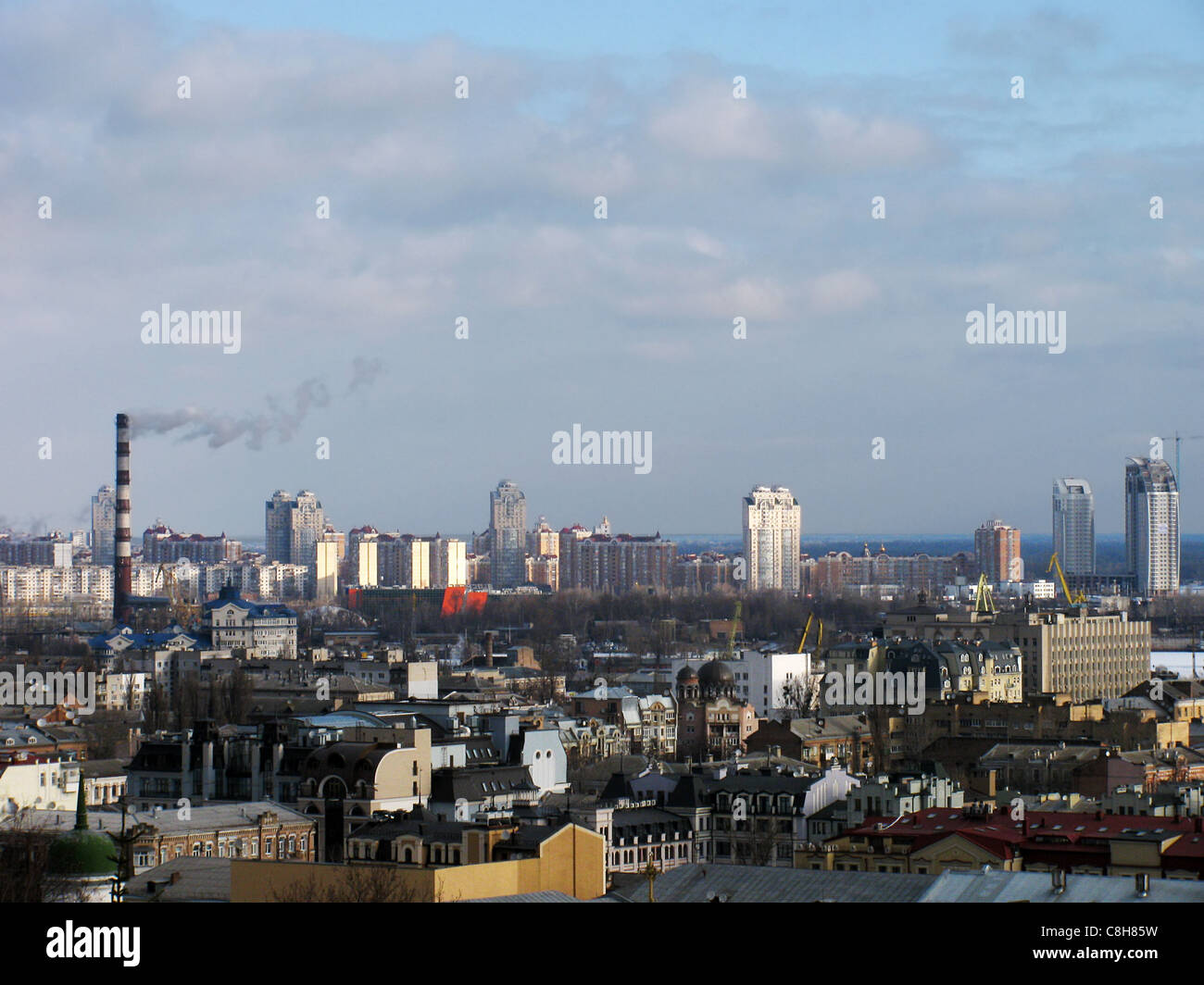 Bezirk von Kiew im winter Stockfoto