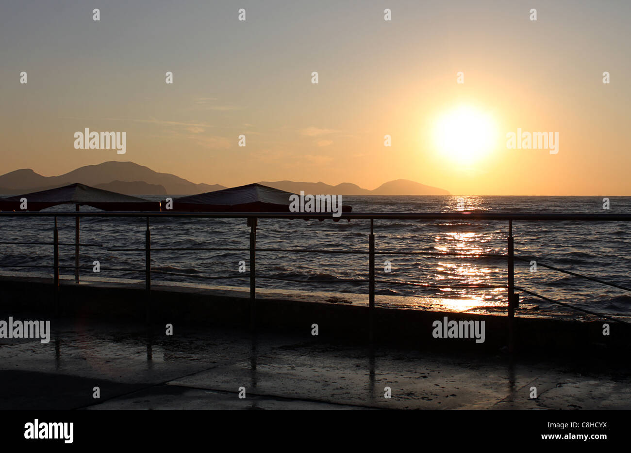 am Meer am Morgen, Crimea Stockfoto