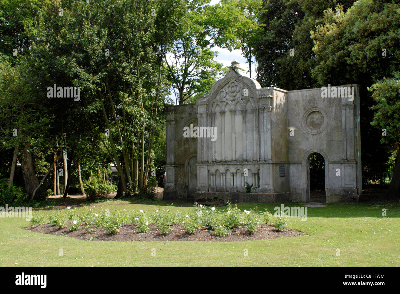 Christchurch Priory Gardens Dorset Stockfoto