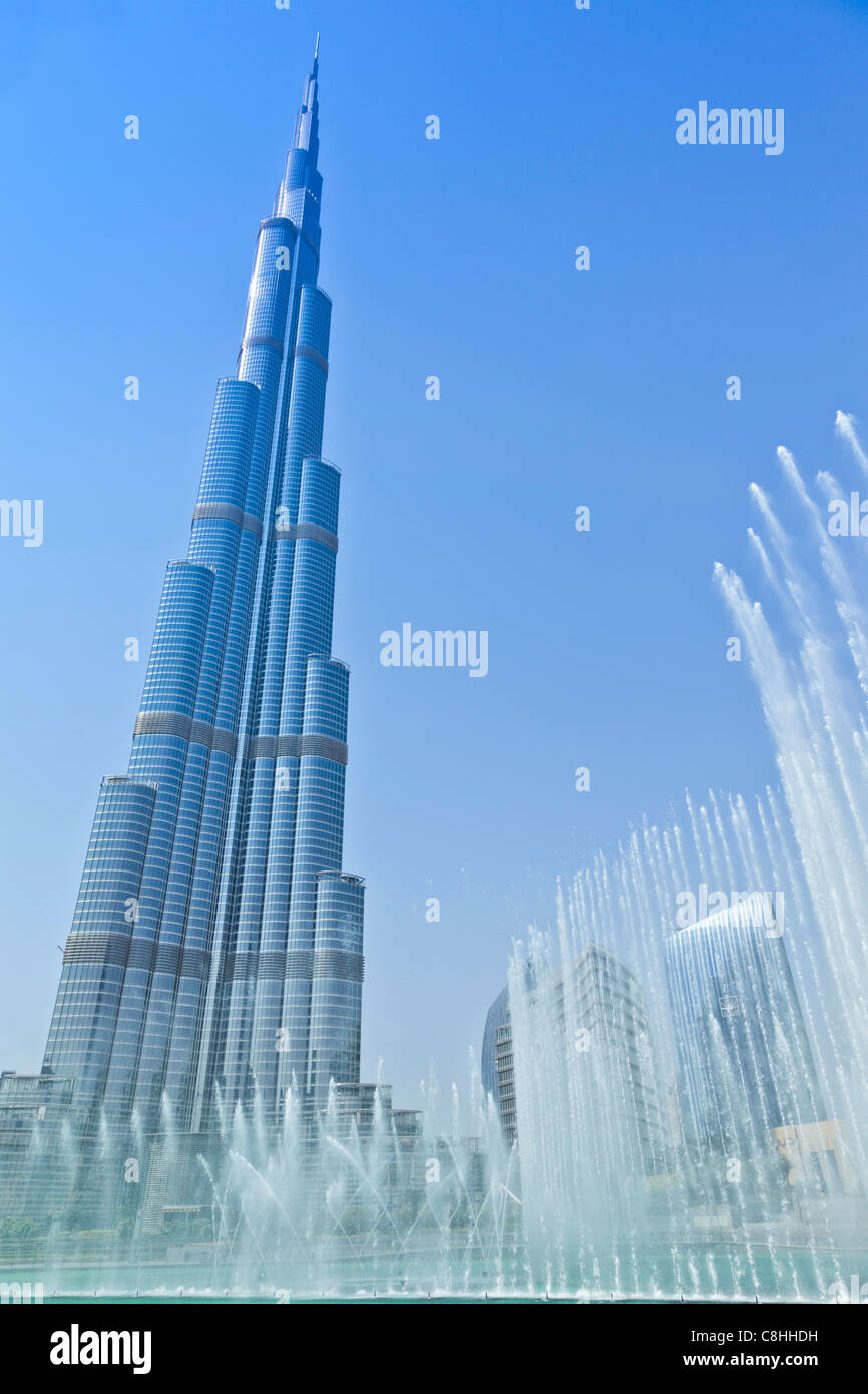 Burj Khalifa, Dubai-City, Vereinigte Arabische Emirate, Vereinigte Arabische Emirate Stockfoto