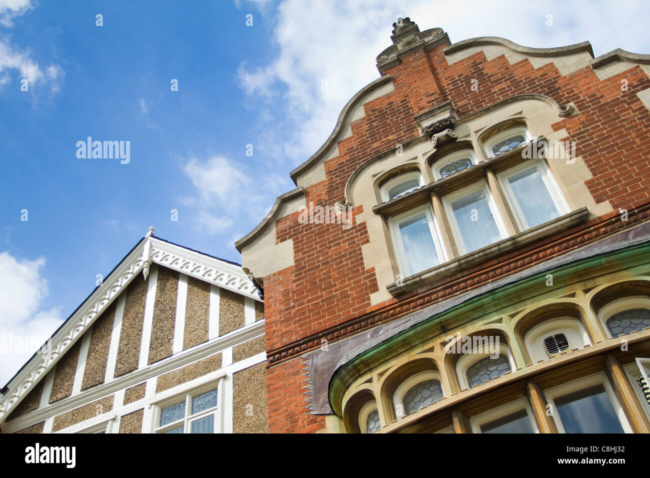 Die Fassade der Halle in Bletchley Park, wo die britische Codebreakers von Zweiter Weltkrieg, England Stockfoto