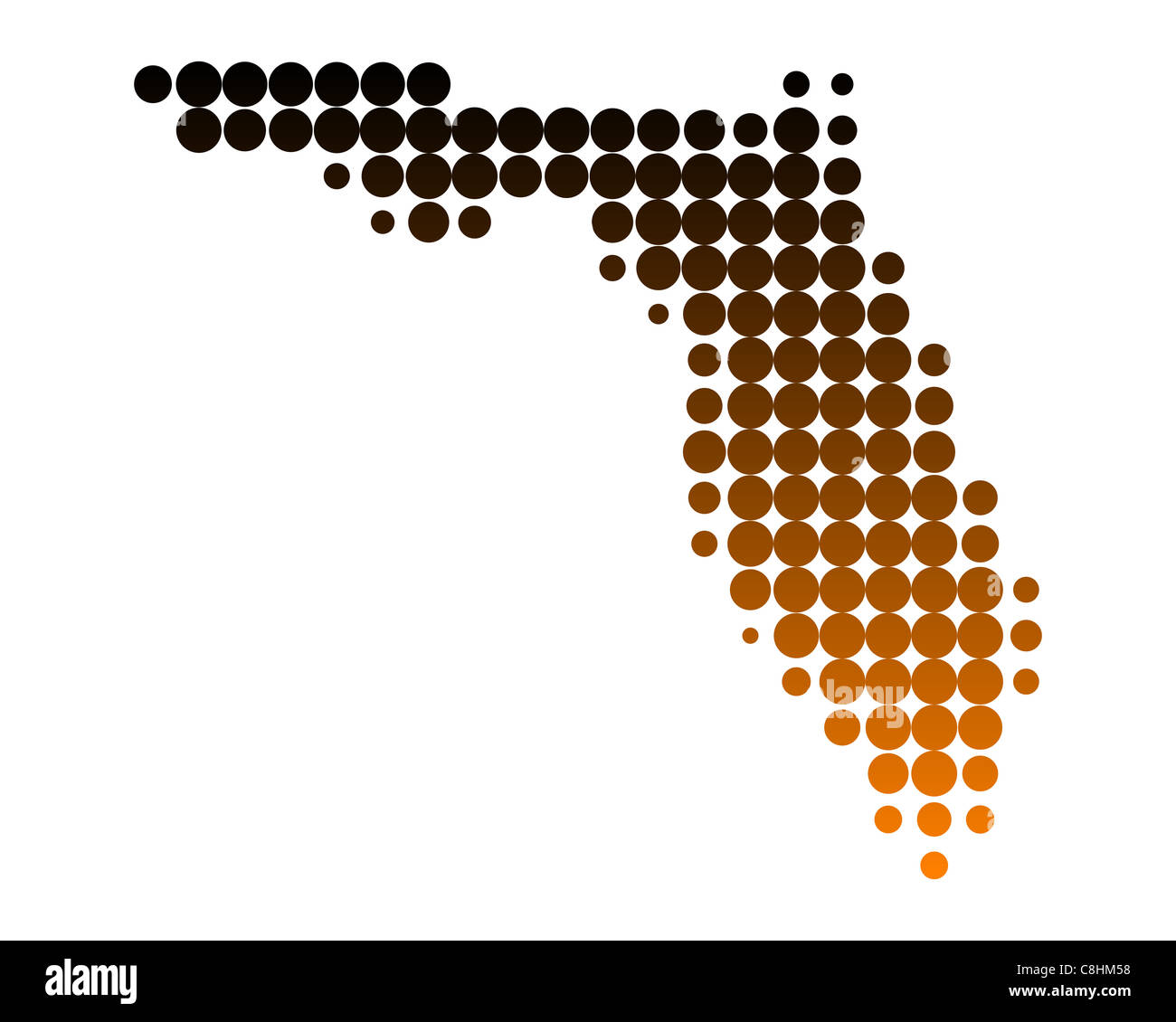 Landkarte von Florida Stockfoto