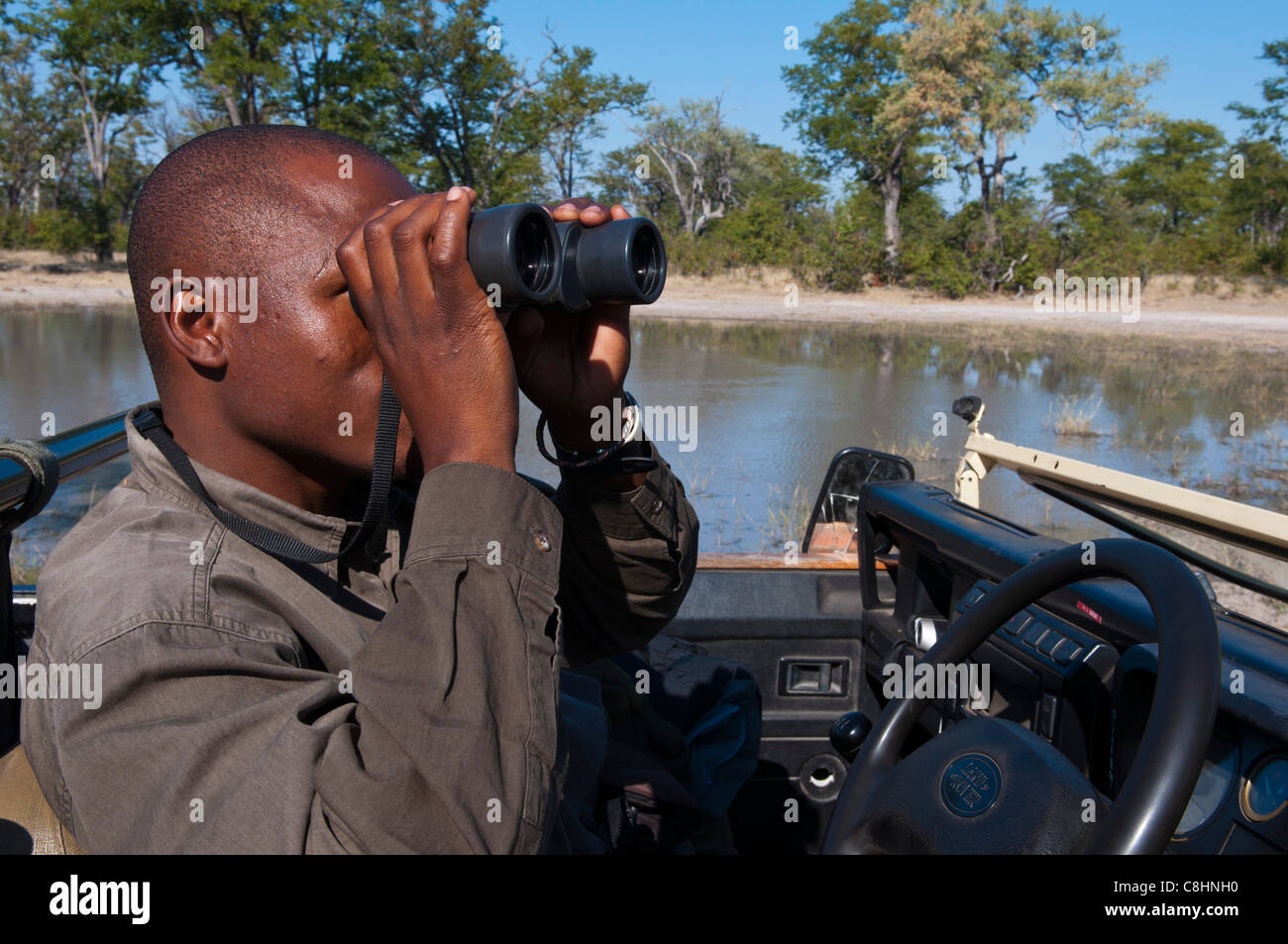 Savute Kanal, Linyanti, Botswana. Stockfoto