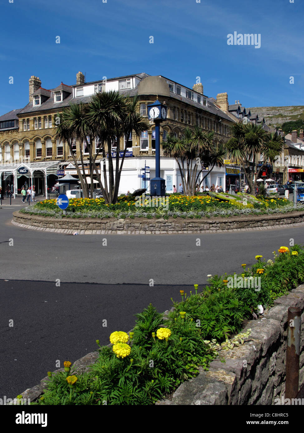 LLandudno Stadtzentrum und am Meer resort North Wales Stockfoto