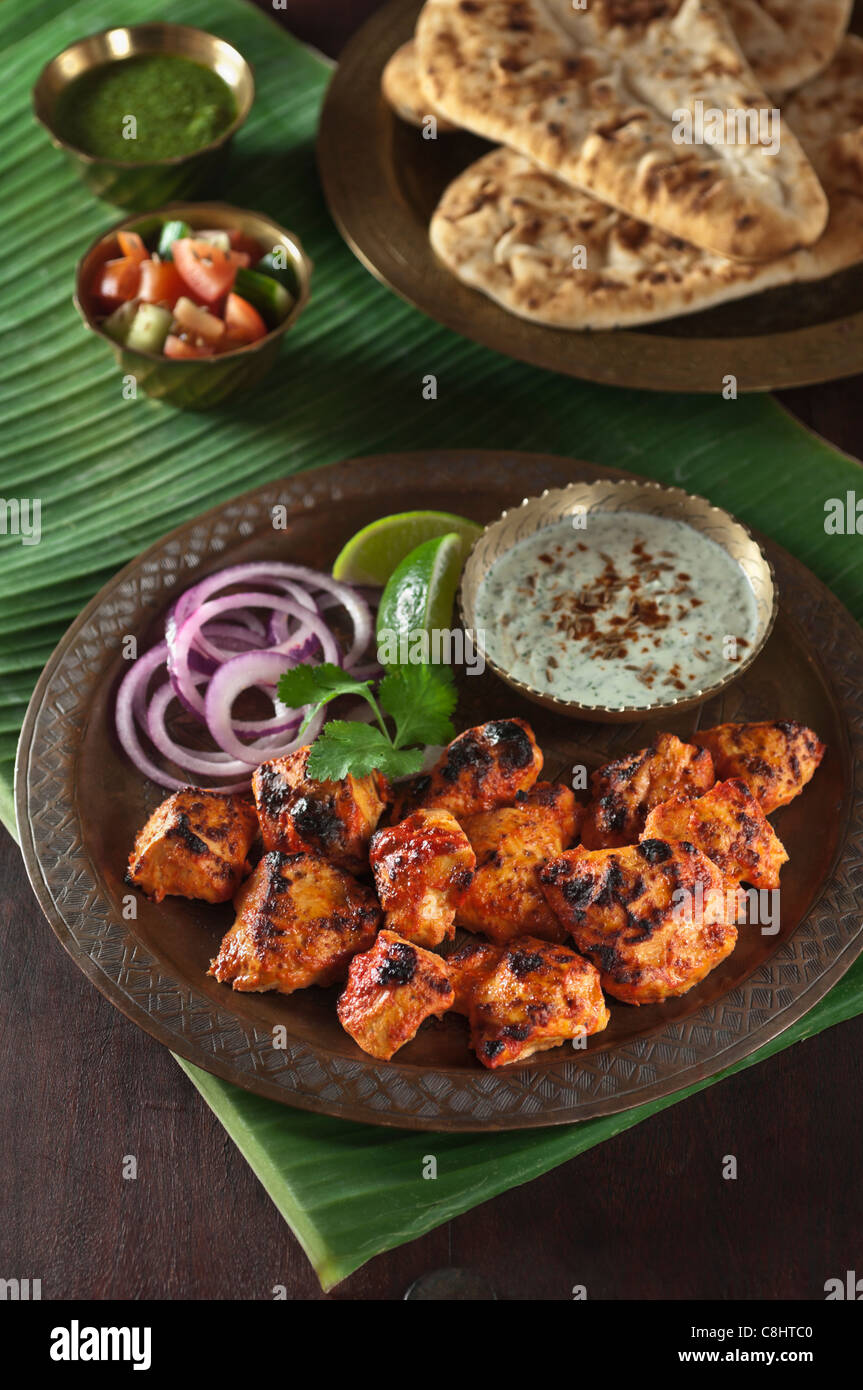 Chicken Tikka Indien Essen Stockfoto