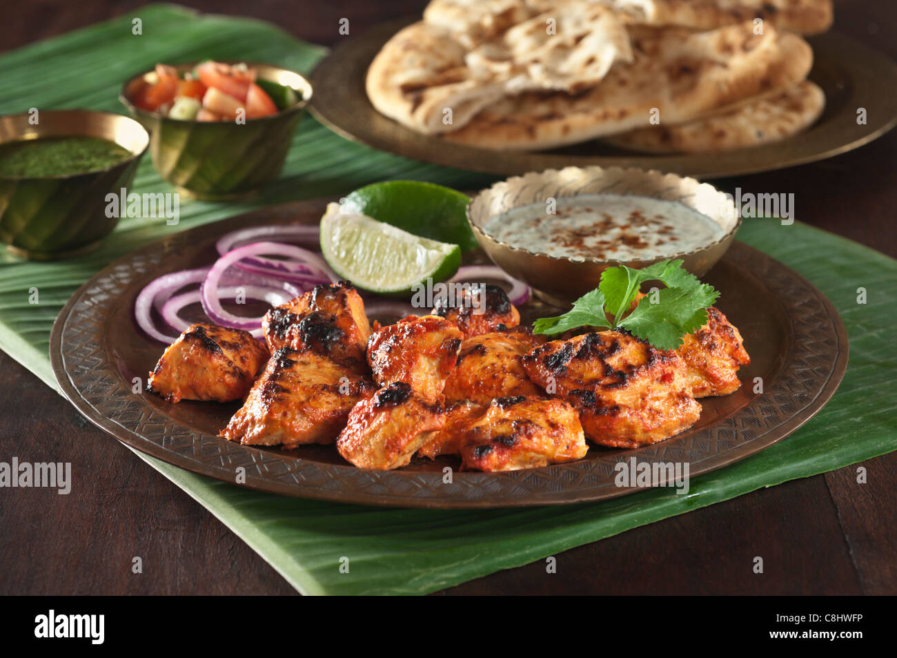 Chicken Tikka Indien Essen Stockfoto