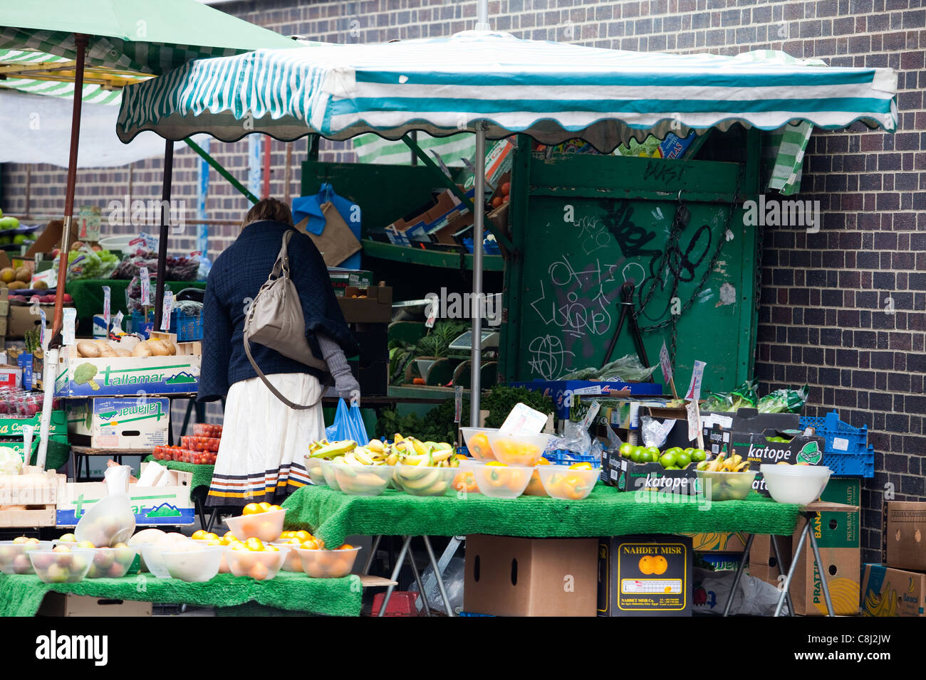 Leder Lane Market in der Nähe von Holborn, London, EG4 Stockfoto