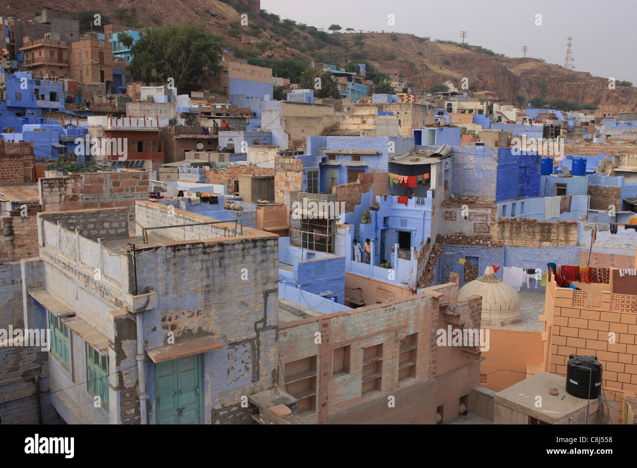 Jodhpur, Rajasthan, Indien, Asien, Thar Wüste, Rajput, Blue City, Sun City, Mehrangarh Fort Stockfoto