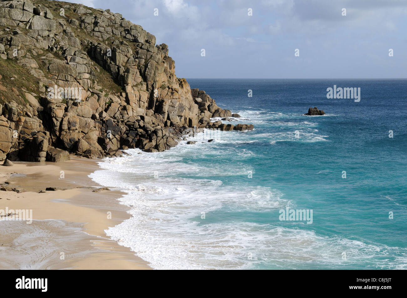 Porthchapel Beach St Levan Cornwall England UK GB Stockfoto