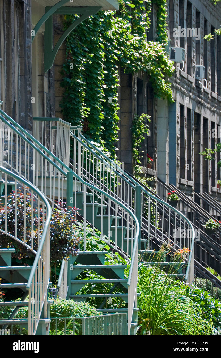 Montreal typischen Treppen Stockfoto