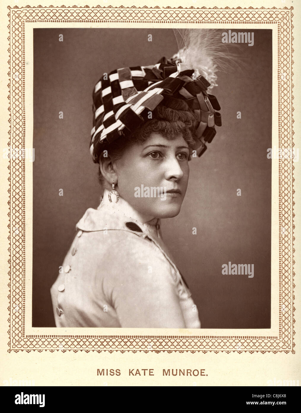 Vintage Foto von der Theaterschauspielerin Miss Kate Munroe von 1883 Stockfoto